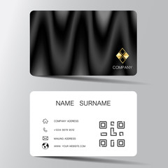 Black and white business card. Vector illustration EPS10.