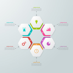 Infographic template for business, education, web design, banners, brochures, flyers, diagram, workflow, timeline. Vector illustration.