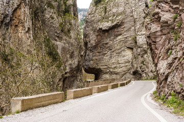 Kleidi passage, next to Karpenisiotis river, on the Karpenissi - Proussos road, Evrytania, Central Greece