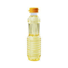 olive oil bottle isolated on white background with Clipping Path