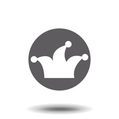 Jester's cap icon isolated on white background. Hats symbol stock vector illustration.