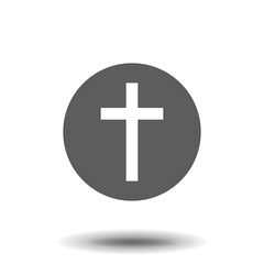 Obraz premium Religion cross icon vector illustration on white background