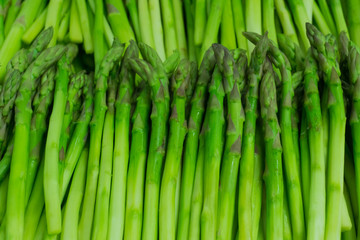 Fresh green juicy crocheting in large quantities ready for use for different dishes