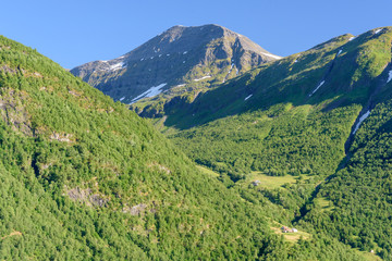 Fototapeta premium Houses in the interior of the valley