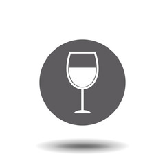 The wineglass icon. Goblet symbol. Flat Vector illustration