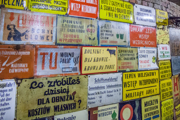 Old information boards