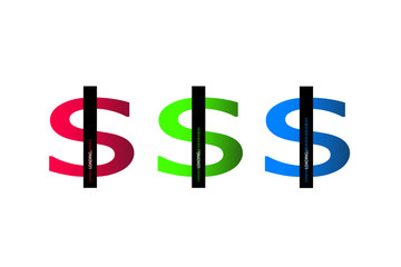 Business concept. Vector illustration. Dollar progress loading bar with lighting