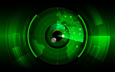 Radar scan,Eyeball scaner Abstract technology background searching concept
