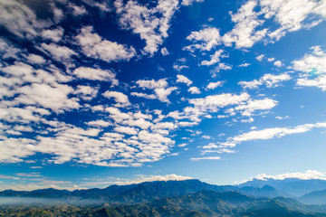 Clouds over mountains - altocumulus