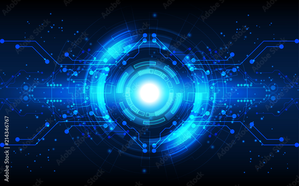 Wall mural abstract technology background hi-tech communication concept innovation background vector illustrati