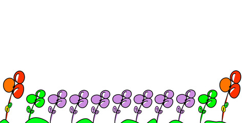 abstract flowers field illustration backdrops