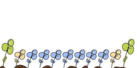 abstract flowers field illustration backdrops