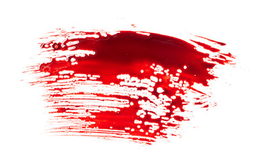 Blood splatter isolated on white background