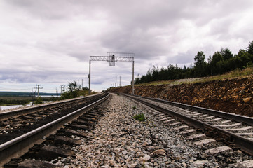 Fototapeta premium free rail way Baikal Amur Mainline