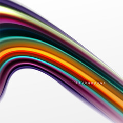Fluid liquid mixing colors concept on light grey background, curve flow, trendy abstract layout template for business or technology presentation or web brochure cover, wallpaper