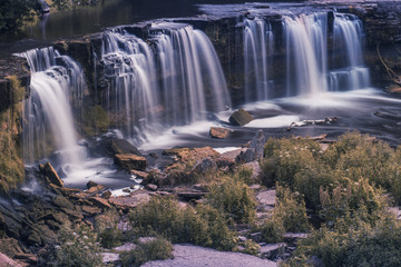 Obraz premium Forest waterfall on Keila River in Estonia