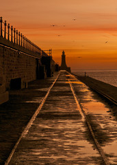 Sunrise, Tynemouth Pier, UK