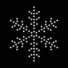 Christmas vector symbol snowflake composed of points