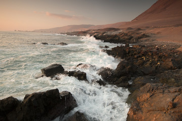 Fototapeta na wymiar Chilean rocky coast - Chile