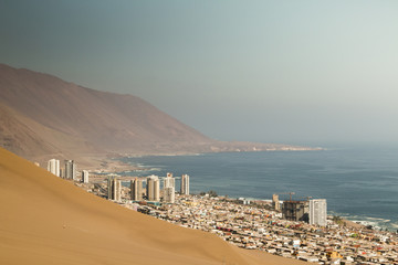 Panoramic view of the city of Iquique in Chile