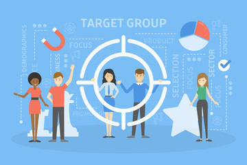 Fototapeta na wymiar Target group concept illustration