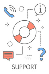 Obraz premium Technical support concept ilustration