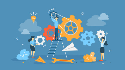 Teamwork concept illustration