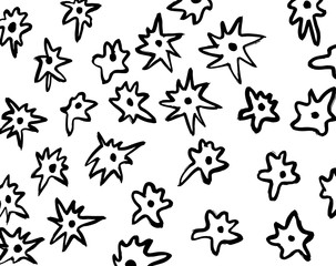 Fototapeta premium White and black grunge pattern. Background. Brush. Vector.