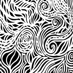 White and black grunge pattern. Background. Brush. Vector.