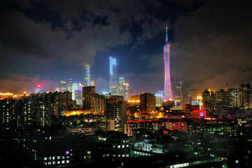 Guangzhou city view at night