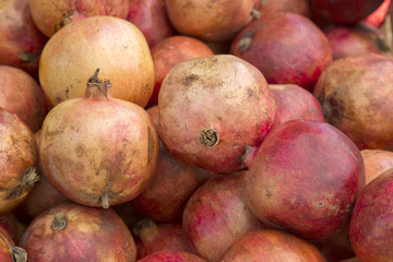 Closeup of Pomegranate Background
