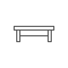 Coffee table line icon