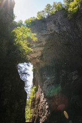 Natural Bridge Rock Formation National Park in the Blue Ridge Mountains of Rockbridge County, Virginia Limestone Bridge Gorge