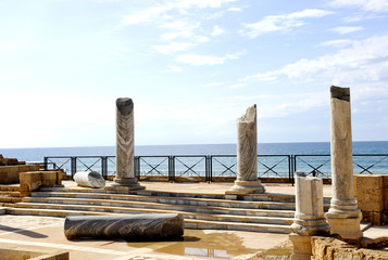 Alte Römerstadt Caesarea, römisches Badehaus, Vorderasien, Naher Osten, Israel