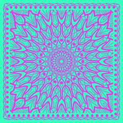 Floral geometric ornament. vector illustration.