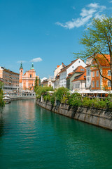 Obraz premium Ljubljana city center, capital of Slovenia