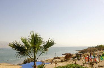Fototapeta na wymiar Kalia Beach, Totes Meer, Israel, Naher Osten, Vorderasien