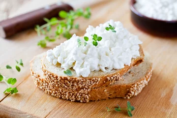 Foto auf Leinwand Fresh Cottage Cheese Appetizers © mpessaris