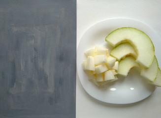 melon. fruit salad. cocktail. vegetarianism. diet.Copy Space.