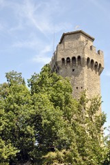 Fototapeta na wymiar The third tower of San Marino, Montale