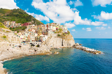 View of Vernazza village, Cinque Terre, Liguria Italy