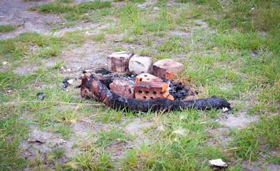 Ashes after the fire