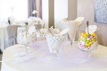 wedding favors and sugar almonds