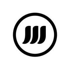 Alphabet W Logo Design, Logo or Icon Concept, Letter W Combined With Circle Outline