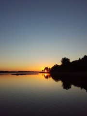 Sunset at the Scottish Loch, Motherwell