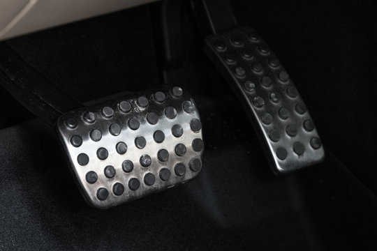 pedals of a new sports luxury car