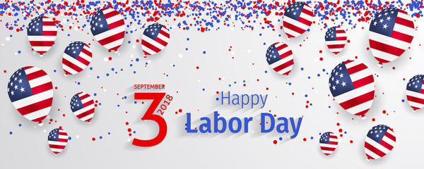 Fototapeta premium Happy Labor Day 2018.