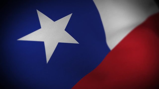 Flag of Chile - Photo realistic close up of waving flag. Extreme depth of field. 3d Render.