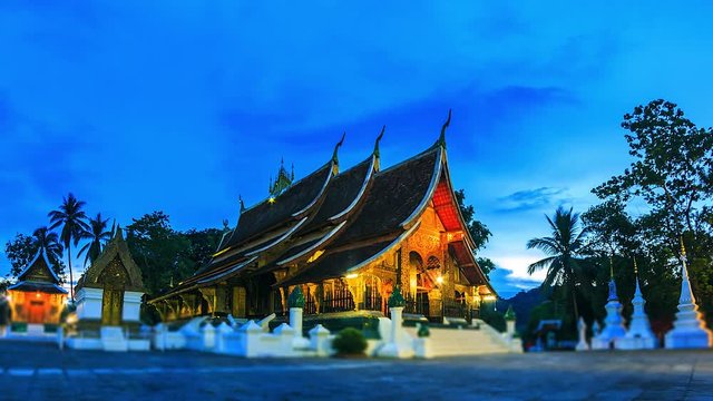 Wat Xieng Thong or Golden City Temple in Luang Prabang, Laos. Xieng Thong temple is one of the most important temple of Lao monasteries.