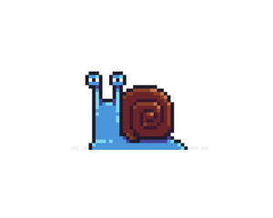 Fototapeta premium Pixel art snail